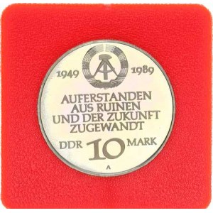 Německo - DDR (1949-1990), 10 M 1989 A - 40. výročí DDR KM 132 +certifikát