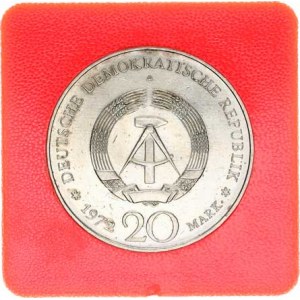 Německo - DDR (1949-1990), 20 M 1972 A - Friedrich v.Schiller KM 40 +certifikát