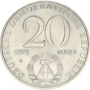 Německo - DDR (1949-1990), 20 M 1973 A - Grotewohl KM 47