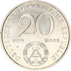 Německo - DDR (1949-1990), 20 M 1979 A - 30 let NDR KM 75 +certifikát