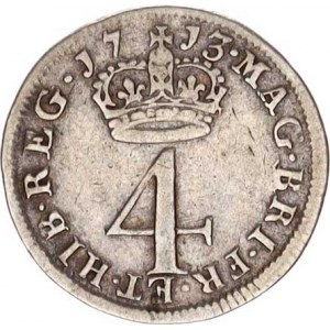 Anglie, Anna (1702-1714), 4 Pence 1717 KM 515