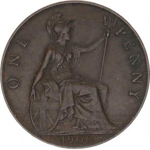 Anglie, Victoria (1837-1901), 1 Penny 1900 KM 70