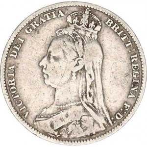 Anglie, Victoria (1837-1901), 1 Shilling 1889 - velký portrét KM 774 R