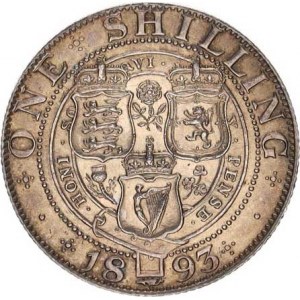 Anglie, Victoria (1837-1901), 1 Shilling 1893 KM 780