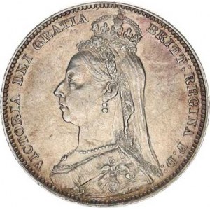 Anglie, Victoria (1837-1901), 1 Shilling 1891 KM 774