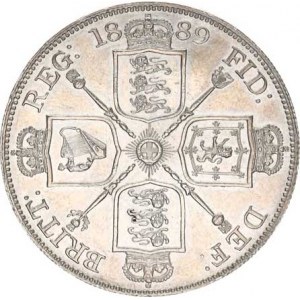 Anglie, Victoria (1837-1901), 2 Florin 1889 KM 763 sbírkový