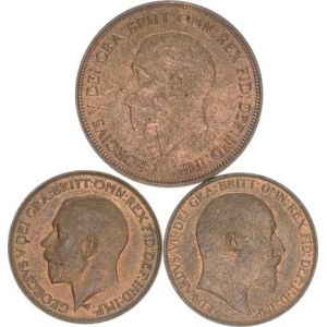 Anglie, George V.(1910-1936), 1 Penny 1935; +1/2 Penny 1902, 1911 KM 838, 793.2, 809