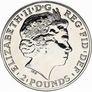 Anglie, Alžběta II. (1952-2022), 2 Pound 2011 (1 Oz Ag) - Sedící Britania KM 1230 kapsle