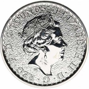 Anglie, Alžběta II. (1952-2022), 2 Pound 2016 (1 Oz Ag) - Stojící Britania, 10 x - každá ve vl