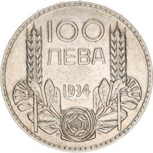 Bulharsko, Boris III. (1918-1943), 100 Leva 1934 PM KM 45 19,914g