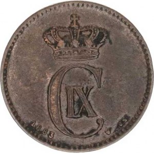 Dánsko, Christian IX.(1863-1906), 2 Ore 1883 CS KM 793.1, tém.