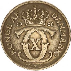 Dánsko, Christian X.(1912-1947), 1/2 Krone 1926 HCN GJ R KM 831,1