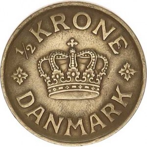 Dánsko, Christian X.(1912-1947), 1/2 Krone 1926 HCN GJ R KM 831,1