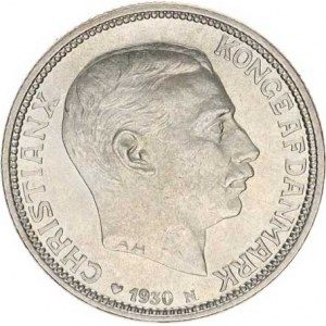 Dánsko, Christian X.(1912-1947), 2 Kroner 1930 N - 60. výr. narození krále KM 829 Ag 800