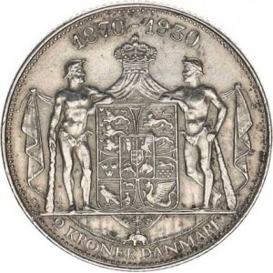 Dánsko, Christian X.(1912-1947), 2 Kroner 1930 N - 60. výr. narození krále KM 829 Ag 800