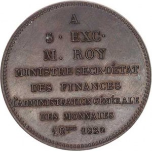 Francie, Ludvík XVIII.(1814-15-1824), 5 Francs 1820 - Antoine Comte Roy, (ministr financí Ludvíka X