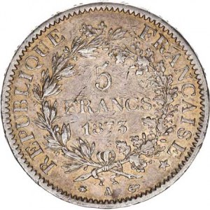 Francie, Třetí republika (1871-1940), 5 Francs 1873 A KM 820,1