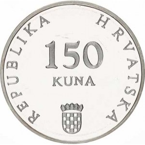Chorvatsko, 150 Kuna 2006 - OH, sjezdař KM 83 Ag 925 24,00 g
