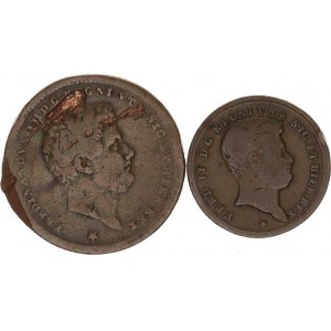 Itálie-Neapol a Sicílie, Ferdinando II.(1830-1859), 1 Tornesie 1840, +2 Tornesi 1842 Cr.143a, 145a