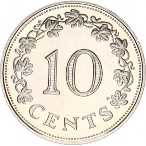 Malta, 10 Cents 1976 - trojstěžník KM 11