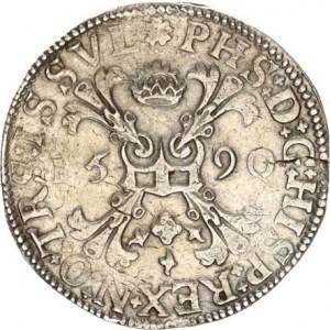 Nizozemí - Overyssel, Burgundský kruisrijksdaalder 1590 - s tit. Phillipa II. 28,