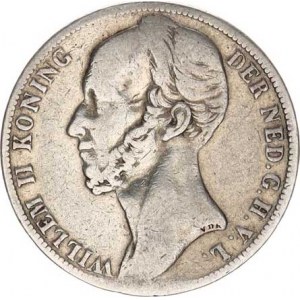 Nizozemí, William II.(1840-1849), 1 Gulden 1843 Schulman 520; | KM 66