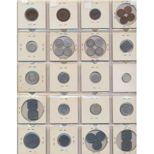 Nizozemí, Wilhelmina I.(1890-1948), Konvolut 33 kusů různých mincí Ag +obecný kov (1 - 25 cents)