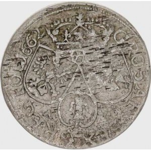 Polsko, Jan Kazimír (1649-1668), VI Groš 1662 A-T, Krakov-Tymf Kop. III/Xk/h 3,409g