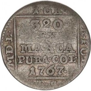Polsko, Stanislav August (1764-1795), 1 Grosz korunní 1767 FS - stříbrný Kop. III/397