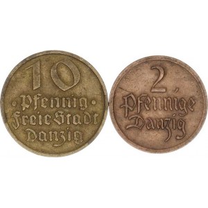 Gdaňsk - svobodné město (1919-1939), 10 Pfennig 1932, +2 Pfennig 1926 2 ks