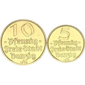 Gdaňsk - svobodné město (1919-1939), 5, +10 Pfennig 1932 Sběratelská ražba 1976 2 ks