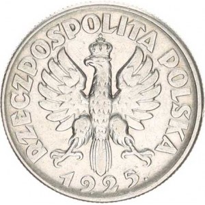 Polsko, (1923-1939), 2 Zlote 1925 - s tečkou (minc. Londýn) R KM 16