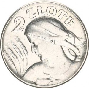 Polsko, (1923-1939), 2 Zlote 1925, bez tečky R