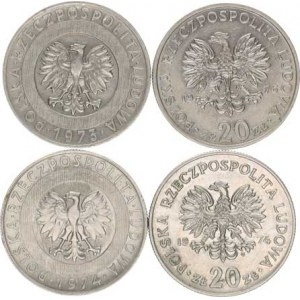 Polsko, (1952-1990), 20 Zlotych 1973, 1974; +20 Zlotych 1974, 1976 - Nowotko Such. X