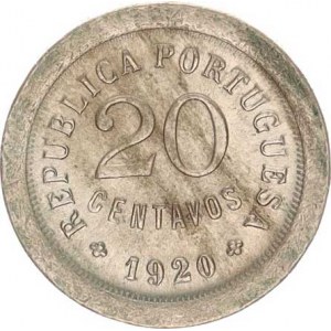 Portugalsko, 20 Centavos 1920 KM 571 R