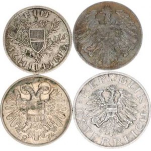 Rakousko, 1 Schilling 1925, 1934, 1946; +2 Schilling 1946 4 ks