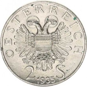 Rakousko, 2 Schilling 1935 - Lueger KM 2855