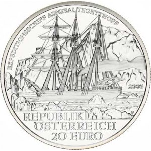 Rakousko, 20 Euro 2005 - Admiral Tagetthoff, polární expedice KM 3126
