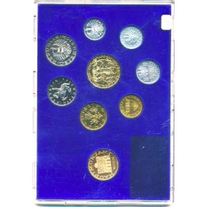 Rakousko, Ročníková sada 1986 (2,5,10,50 gr.,1,5,10,20 Sch. +žeton mincovny