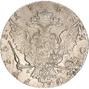Rusko, Kateřina II. (1762-1796), Rubl 1768 SPB/AŠ, St. Petersburg, Schneze Cr. 67a.2 RR