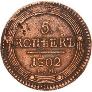 Rusko, Alexander I.(1801-1825), 5 Kopějka 1802 EM Cr.115,1