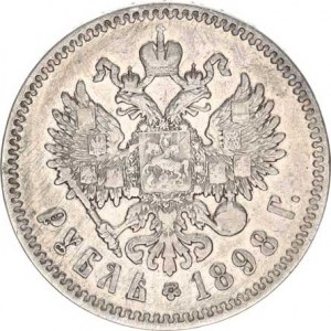 Rusko, Mikuláš II.(1894-1917), 1 Rubl 1898 zn. *, Paříž KM 59