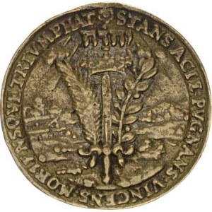 Švédsko, Gustav II. Adolphus (1611-1632), Medaile b.l., poprsí mírně zprava, opis / atribury vítězs