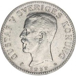 Švédsko, Gustav V. (1907-1950), 2 Kronor 1939 G KM 787