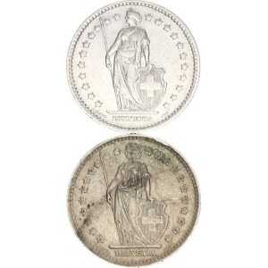 Švýcarsko, 1 Francs 1920, 1945(hry.) oba B 2 ks