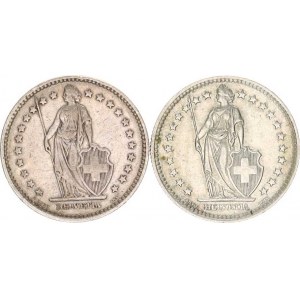 Švýcarsko, 2 Francs 1920, 1963 oba B 2 ks