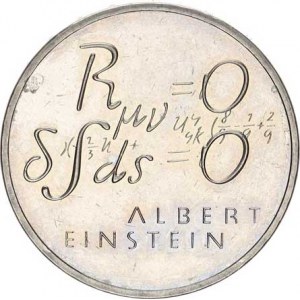 Švýcarsko, 5 Francs 1979 - Albert Einstein, vzorce KM 58