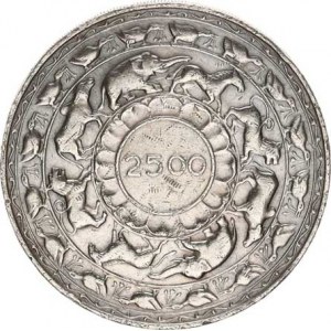 Ceylon, 5 Rupees 1957 - 2500 let Budhismu KM 126 Ag 925 28,28 g
