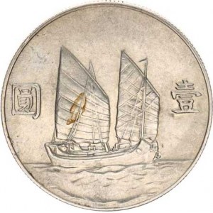 Čína - republika (1911-), 1 Dollar(yuan) rok 22(1933) - plachetnice Y. 345 26,72