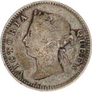 Hong Kong, 5 Cents 1899 KM 5 Ag 800 1,357 g, zbytky patiny